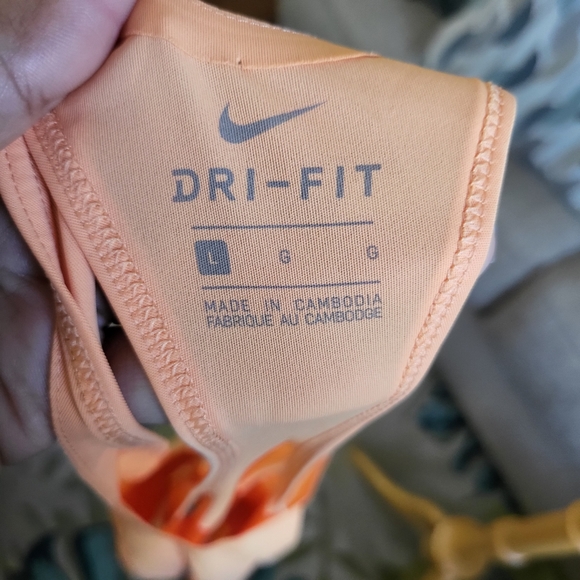 Nike Dri Fit Womens Orange Active Sleeveless Tank Top - Picture 4 of 4